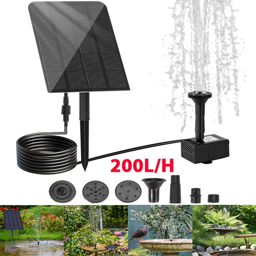 Solar panel powered water - powered, pump