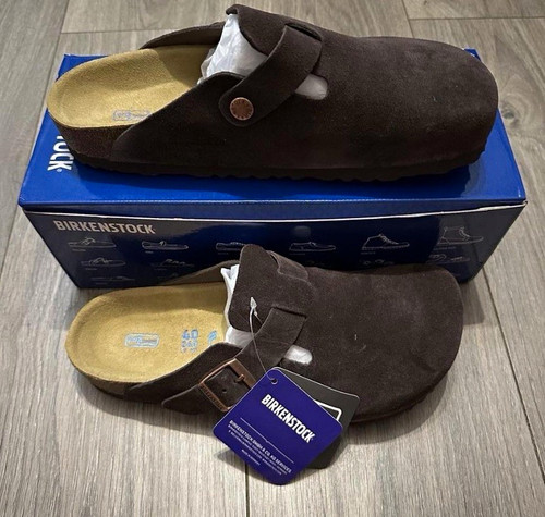 Birkenstock boston brown - brown, suede