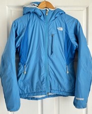 The North Face Womens UK 6 WindStopper Jacket Hooded Blue Hiking Outdoors