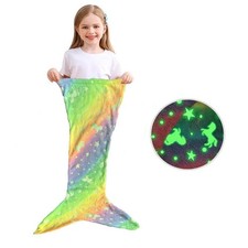 Soft Kids Mermaid Tail Blanket