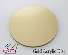 Acrylic Disc Circle 3mm Gold
