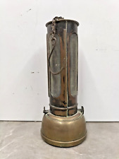 Antique Desmo Brass Fireman’s Davy Miner’s Safety Lamp Victorian Era 24cm