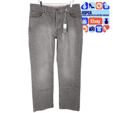 New Rocha John Rocha Regular Olive Grey Cord Corduroy Jeans W36 L32 RRP £35