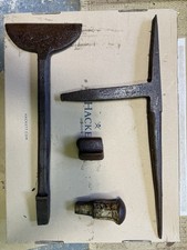 Antique Blacksmiths Stakes. Four Pieces. Light Surface Rust. Metal.