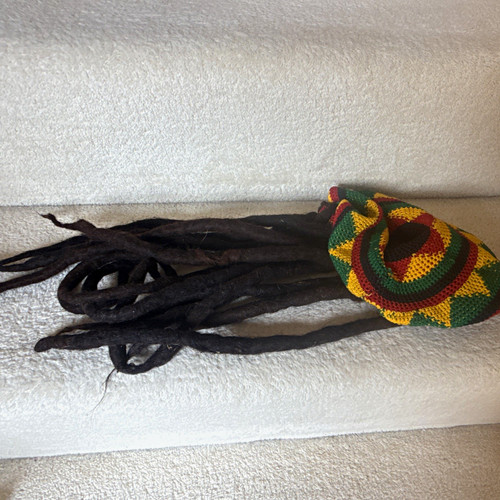 Black faux dreadlock wig - black,