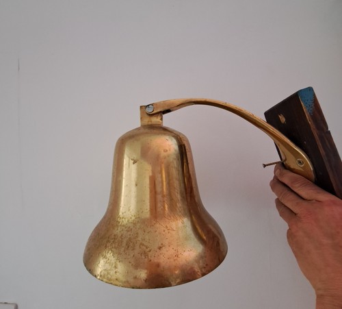 Antique solid brass bar bell - brass,