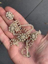 Georgian Natural Pearl Necklace & Gold Clasp For Restoration 18th Century