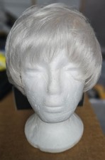 Synthetic Short White Color Wig for Women Daily Use