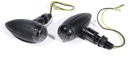 Indicator set led metal black - indicator,