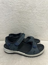 Hotter Walk II leather navy sandals UK 6STD