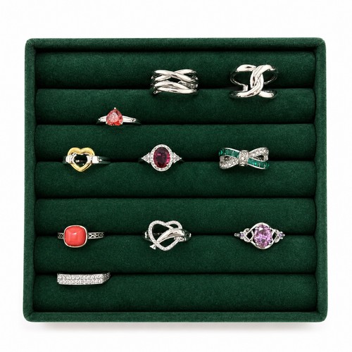 S925 silver filled mix rings - filled,