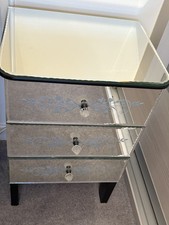 Mirrored Venetian Glass Laura Ashley Small Cabinet / Table - 3 Drawers