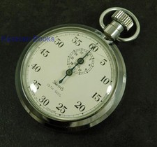 Vintage Smiths England Fob Pocket Stop Watch Stopwatch 1/5th Sec