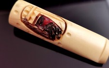 Vintage Art Deco Erotic Stanhope cheroot holder, celluloid 