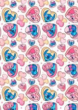 LILO & STITCH Valentines Day Gift Wrap - Disney Valentines Wrapping paper