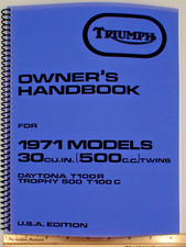 Triumph Owners Handbook 1971