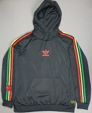 ADIDAS Mens Rasta Hoodie Size XL Reggae Jumper Sweater Top Jamaica Chile 20
