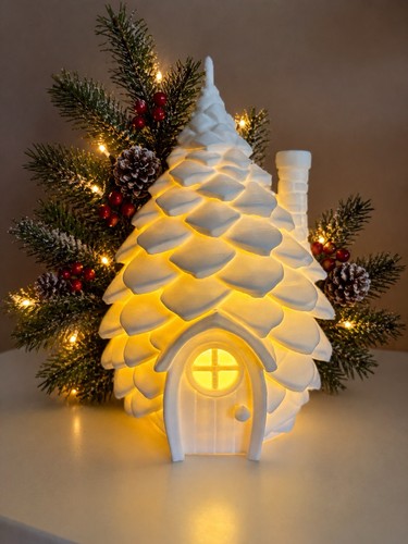 Pine cone christmas tea light - pine,