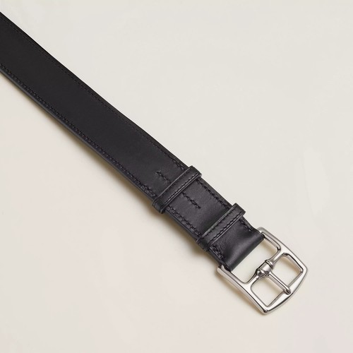 Hermes men black belt - black,
