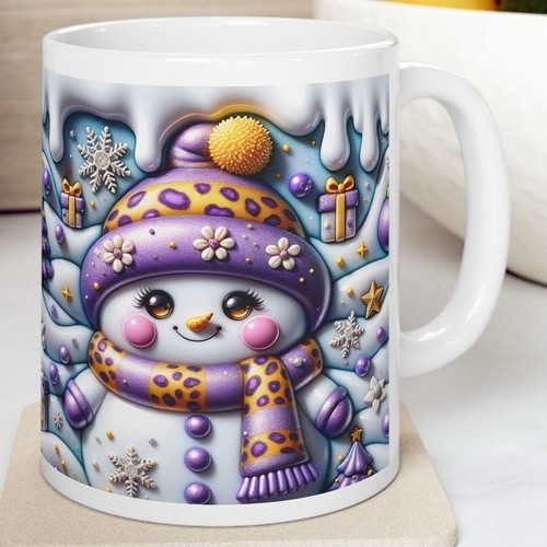 Cute snowman mug whimsical - cute,