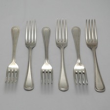 BEAD Design Sheffield England Silver Service Cutlery  Six Table / Dinner Forks