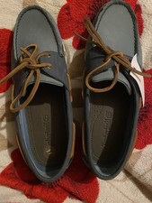 New Mens Timberland Blue Suede Deck Shoes With Laces U.K. 10.5