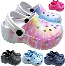 KIDS INFANTS GIRLS BOYS RUBBER CLOG MULE SLIPPER BEACH SANDALS SHOWER SHOES SIZE