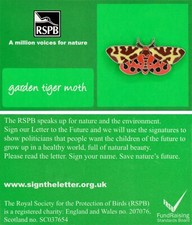 RSPB Pin Badge AMVfN Garden Tiger Moth (2010 Release) P00197
