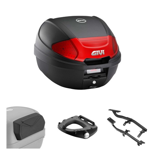Givi e300n2b black red trunk - black,