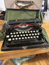Underwood Standard Portable Typewriter 3 Bank