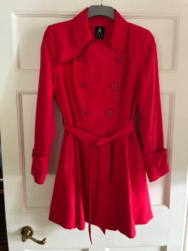 Primark red belted mac coat - primark,