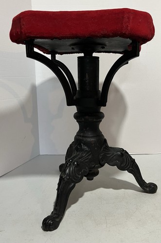 Antique victorian piano stool - victorian,