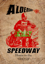 Aldershot Speedway Retro Advertising A4 Size Poster Print