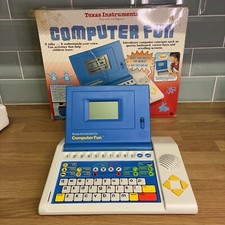 Texas Instruments Computer Fun Child Lap Top Vintage Computer Game Toy Boxed