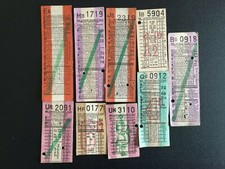 London Transport T & T -  9 Tickets - Service  8-20, 12, 16, 28, 31, 42, 58, 72