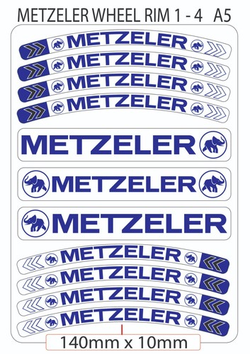 Metzeler wheel rim stickers - wheel,
