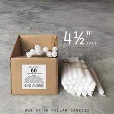 White Candle Sticks Pack Of 60 4.5" Wedding Home Decor Candles East Of India