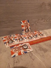 2 X Team Dynamics Alloy Wheels Max Power Era Brit Flag car sticker 65mm X 115mm