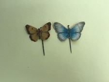 Two RSPCA Butterfly Charity Pins - In aid of Britain's Animals & With the Army