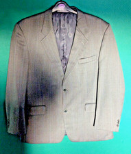 Mens Grey Pinstripe Blazer