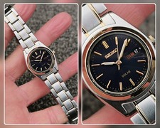 Seiko SOLAR Watch, Blue Dial