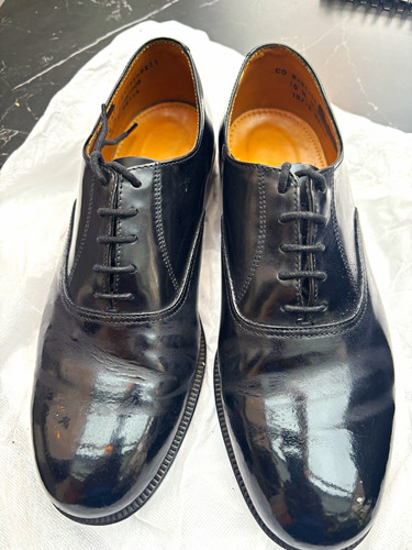 Royal navy men black leather - royal,