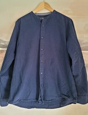Men's Grandad shirt Navy Blue