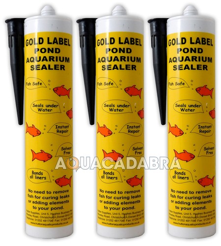 Gold label black 290ml pond - label, x3