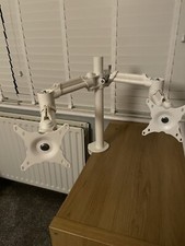 very sturdy dual monitor arm twin desktop 28 inch screen vesa 100 Desk Office