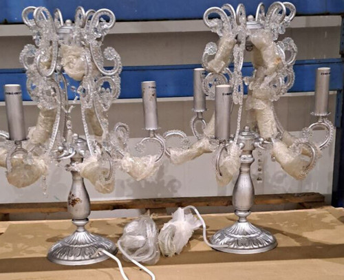 Pcs vintage large glass - pcs,