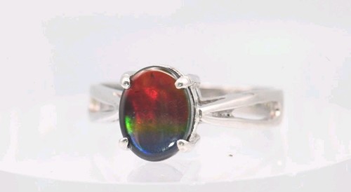 Vintage ammolite ring platinum - vintage,