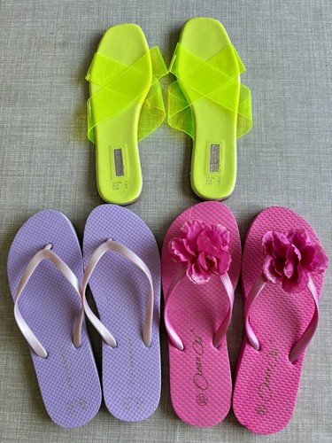 Pair colourful flip flops - 3,