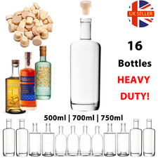 16 x GLASS Bottles For Spirits