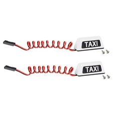 White Model Car Taxi Lamp 1/10